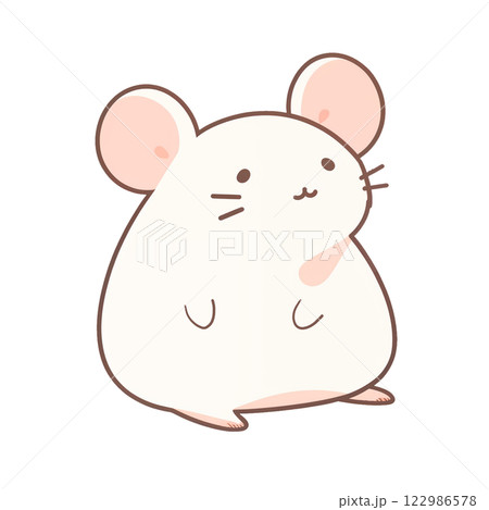 見上げているネズミ 122986578
