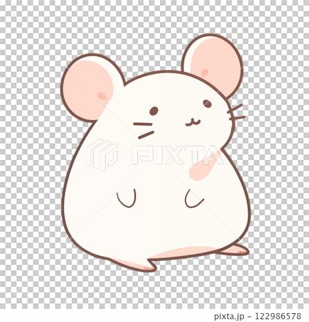 見上げているネズミ 122986578