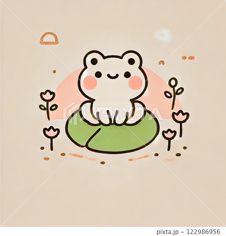 春がきてにっこり笑顔かえるちゃん 春がきてにっこり笑顔かえるちゃん 122986956