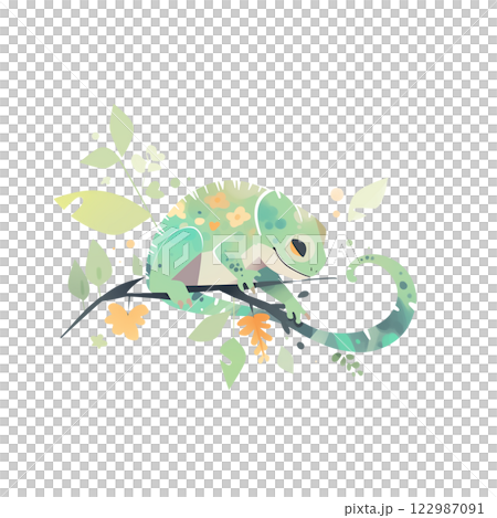 樹上的變色龍 樹上的變色龍 122987091