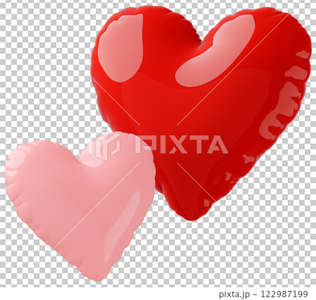 3D image_heart balloon_red 3D image_heart balloon_red 122987199
