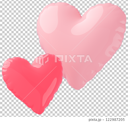 3D image_heart balloon_pink 3D image_heart balloon_pink 122987205
