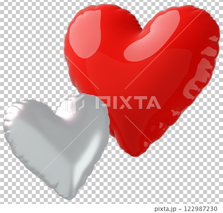 3D 影像_心形氣球_紅色 3D 影像_心形氣球_紅色 122987230