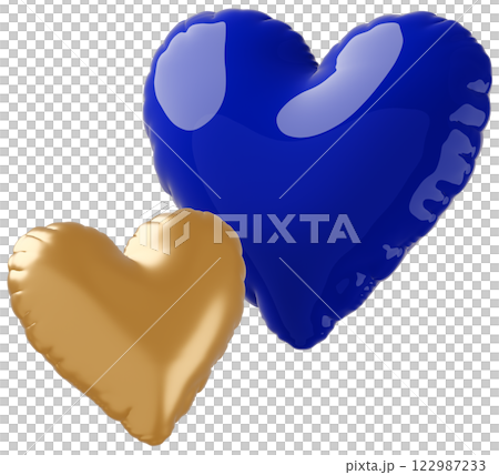 3D 影像_心形氣球_藍色 3D 影像_心形氣球_藍色 122987233