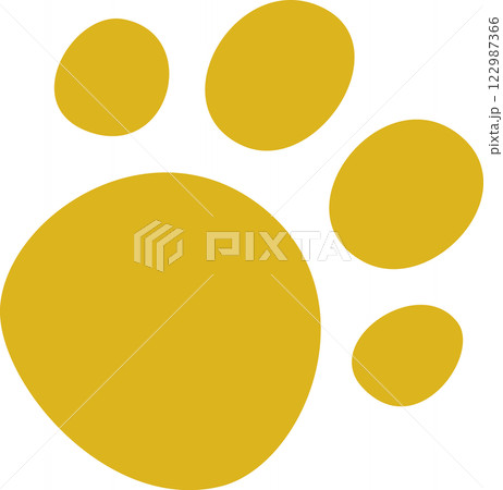 ポーレンイエローの動物の足跡 122987366