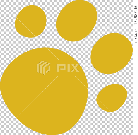 ポーレンイエローの動物の足跡 122987366