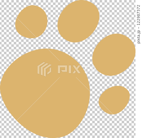 腳印狗米色 122987372