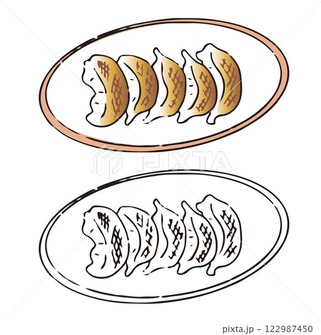ペンで描いた風餃子 ペンで描いた風餃子 122987450