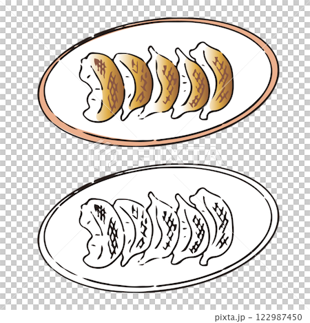 ペンで描いた風餃子 ペンで描いた風餃子 122987450