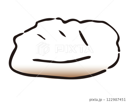 ペンで描いた風1個の餃子 ペンで描いた風1個の餃子 122987451