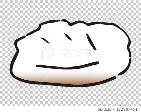ペンで描いた風1個の餃子 ペンで描いた風1個の餃子 122987451