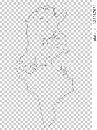 Blank map of Tunisia 122987674