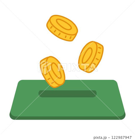 Donation Box Illustration charity day 122987947