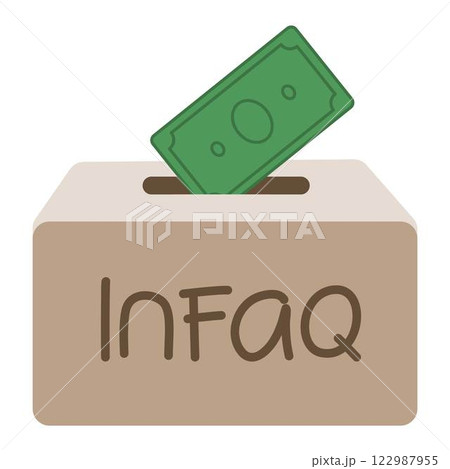 Infaq, Zakat, Donation, charity illustration 122987955