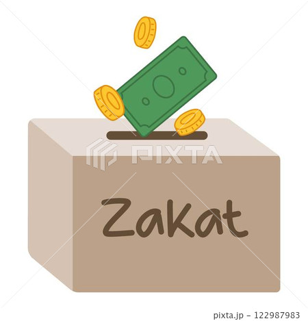 zakat donation and charity ramadhan illustration zakat donation and charity ramadhan illustration 122987983