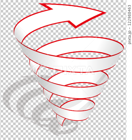 向上螺旋邊框箭頭向量插圖 向上螺旋邊框箭頭向量插圖 122988463