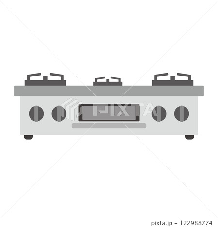 シンプルなガスコンロの台のイラスト シンプルなガスコンロの台のイラスト 122988774