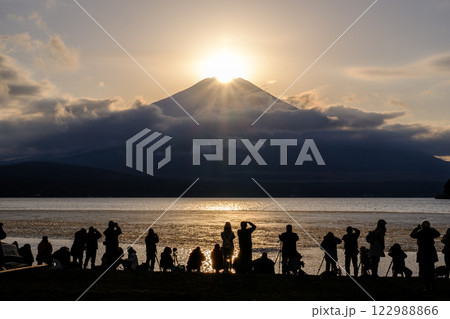 山中湖交流プラザ「きらら」近くからのダイヤモンド富士 山中湖交流プラザ「きらら」近くからのダイヤモンド富士 122988866