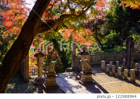 紅葉と石灯籠のある風景 紅葉と石灯籠のある風景 122988964