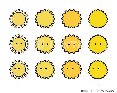 花粉やウィルスのアイコンセット03 122989339