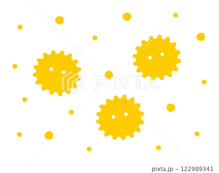 花粉やウイルスのイラスト02 花粉やウイルスのイラスト02 122989341