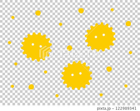 花粉やウイルスのイラスト02 花粉やウイルスのイラスト02 122989341