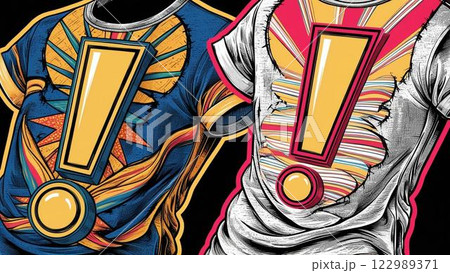 ビックリマーク　Tシャツ　ペアルック 122989371