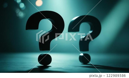 2つのクエスチョンマーク 2つのクエスチョンマーク 122989386