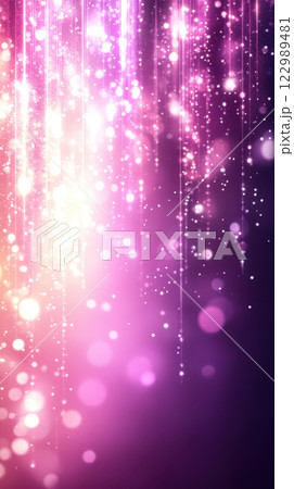 Vibrant pink and purple gradient with sparkling light effects and bokeh 122989481