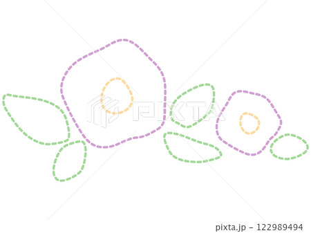 シンプルな紫の花 シンプルな紫の花 122989494