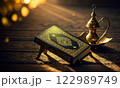 Quran book with bokeh background 122989749
