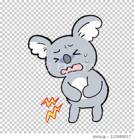 Stomach ache koala Stomach ache koala 122989817