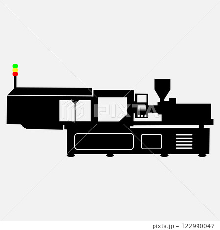 plastic injection molding machine icon vector illustration symbol design 122990047