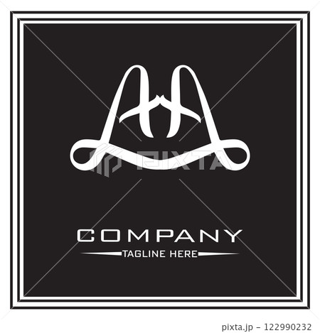abstract logo design, black and white geometric technology icon abstract logo design, black and white geometric technology icon 122990232