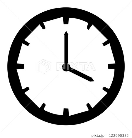 Clock icon in trendy flat style isolated on background 122990383