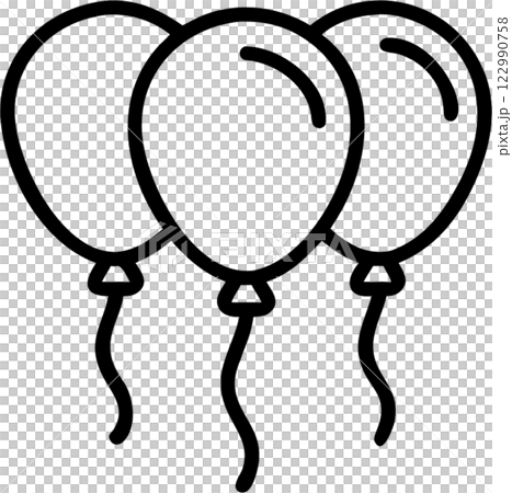 Balloons in outline icon style, events and Festivals theme. Balloons in outline icon style, events and Festivals theme. 122990758