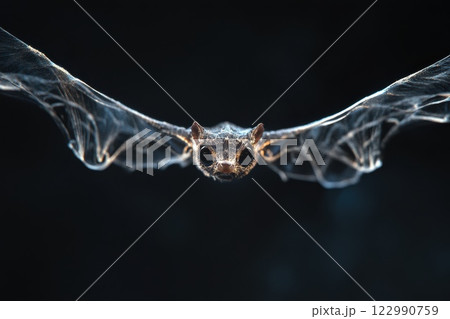 Ghostly Sugar Glider Soaring Through the Air in Stunning Flight 122990759