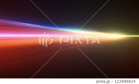 A colorful light is projected on a dark background A colorful light is projected on a dark background 122990824