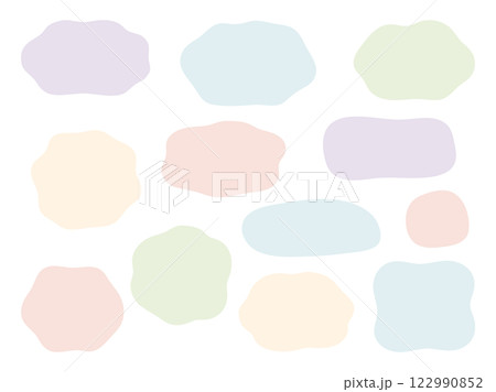 流体シェイプのフレーム、吹き出しセット 流体シェイプのフレーム、吹き出しセット 122990852