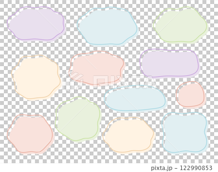 Fluid shape frames, speech bubbles set 02 Fluid shape frames, speech bubbles set 02 122990853