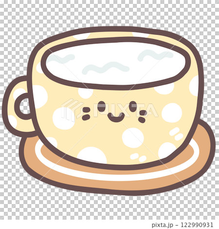 Cute milk cup doodle cartoon hand drawing 122990931