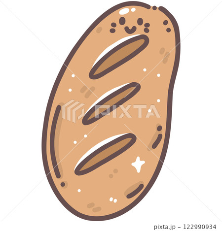 Bread doodle cartoon hand drawing 122990934
