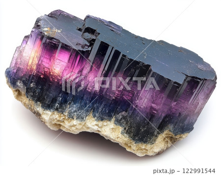 Beautiful Multicolored Tourmaline Crystal with Vibrant Purple and Pink Beautiful Multicolored Tourmaline Crystal with Vibrant Purple and Pink 122991544
