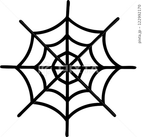 Spider web in outline icon style, halloween theme. Spider web in outline icon style, halloween theme. 122992170