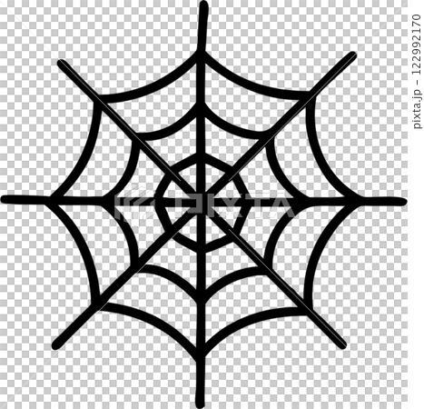 Spider web in outline icon style, halloween theme. Spider web in outline icon style, halloween theme. 122992170
