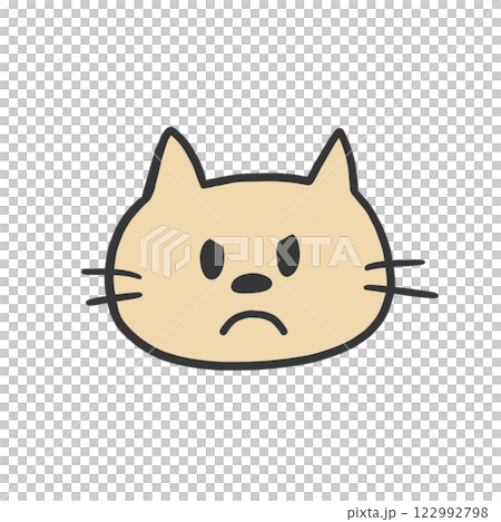 Cat illustration (angry face) Cat illustration (angry face) 122992798