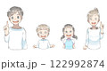 「気づいた」「わかった」などの家族のイラスト 「気づいた」「わかった」などの家族のイラスト 122992874