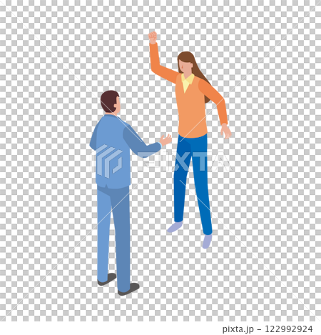 男人和女人打架的插圖 男人和女人打架的插圖 122992924