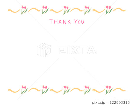 チューリップの花のフレーム 122993316