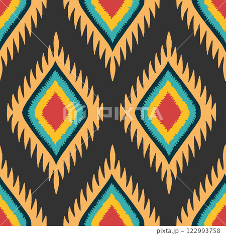 vector seamless geometric pattern background, ethnic pattern, fabric textile, textile design, fashion and boho for wallpaper, textile fills, surface fill style 122993758